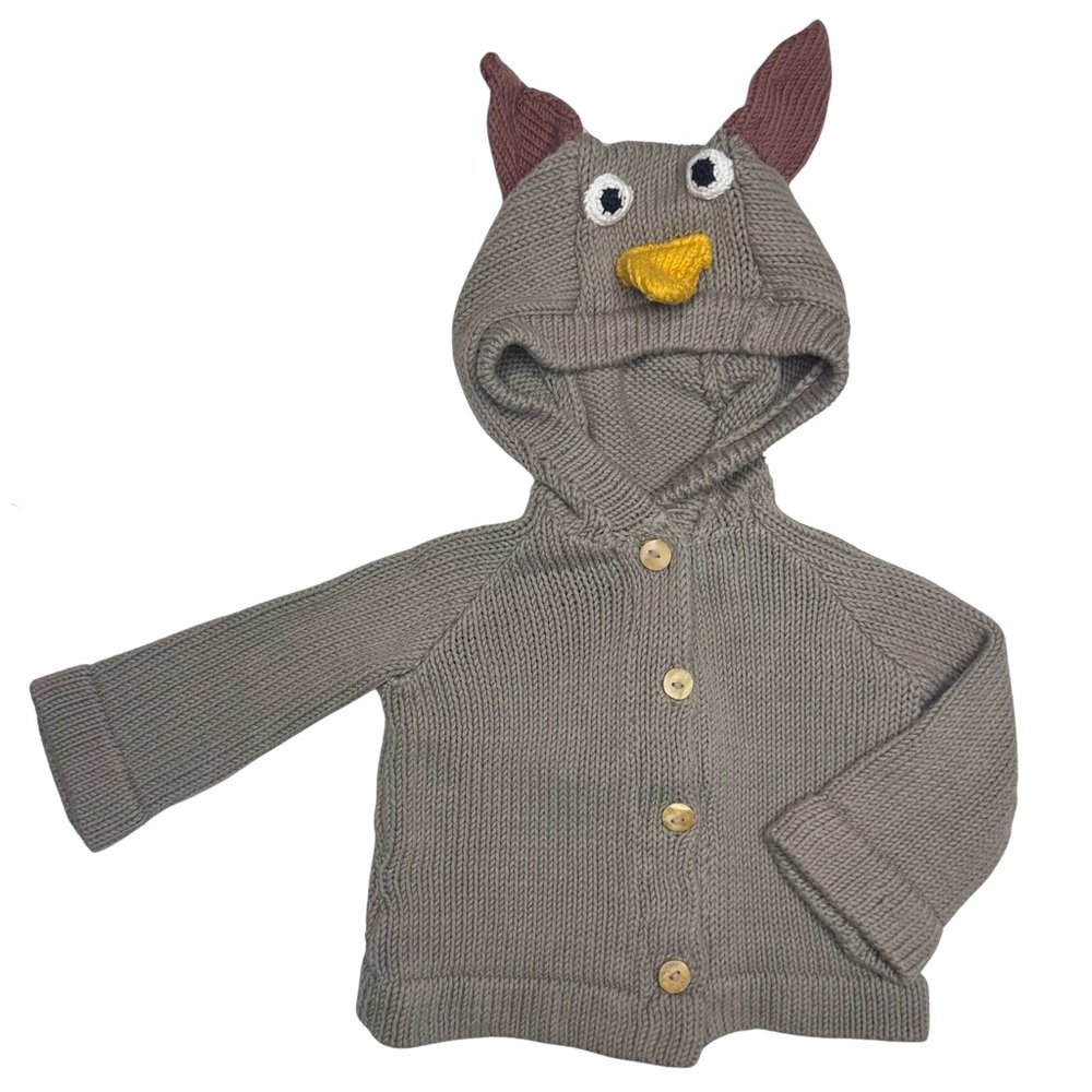 Toto Knits‎ Handmade In Kenya Animal Cardigan